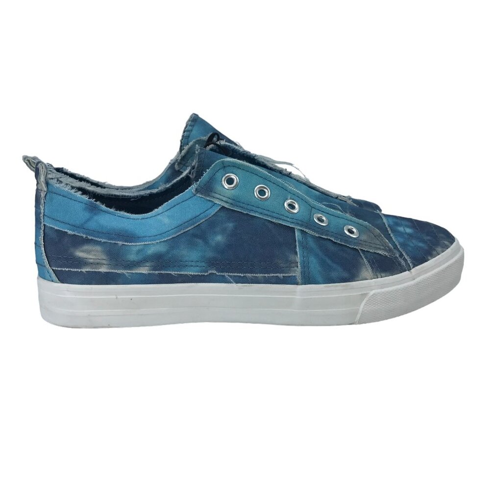 YOKI Womens 9 Sneakers Slip On Blue Tye Die New